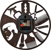 Wooden Analog Wall Clock for Home Living Room Bed Room Office Kids Room, Antique Ticking Movement Wall Clock for Home Decore - Brown