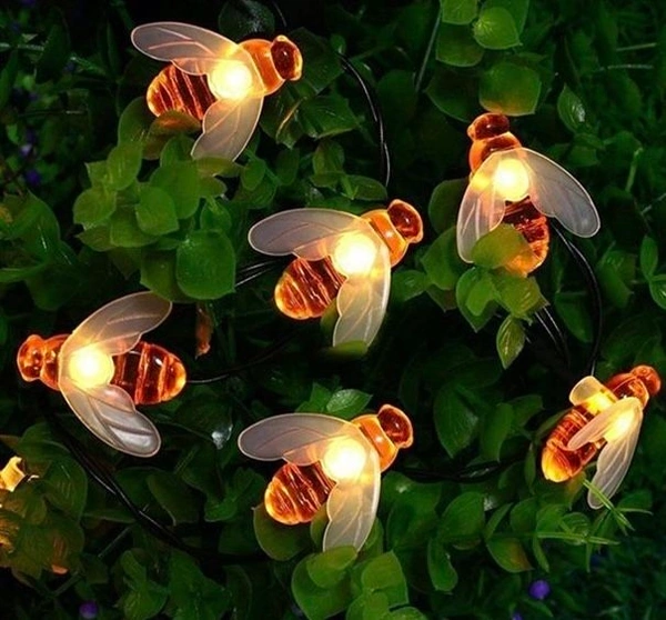 Newton Honey Bee String 16 LED Lights for Home Indoor Outdoor Decoration, Diwali, Christmas, Festivals, Garden, Balcony (Warm White, 3 Meter) (Honey Bee)