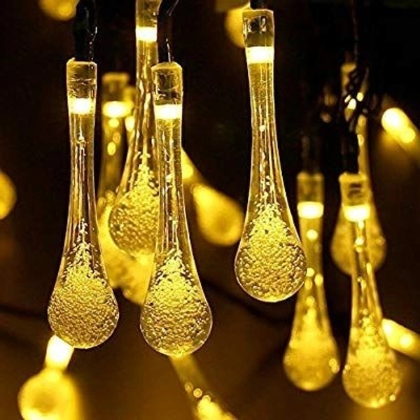 Newton Water Droplet String Lights for Indoor Outdoor Decoration Diwali Light for Party Birthday Diwali Christmas Navratri Valentine Gift Home Decoration Light (4 Meter 19 LED, Warm White)