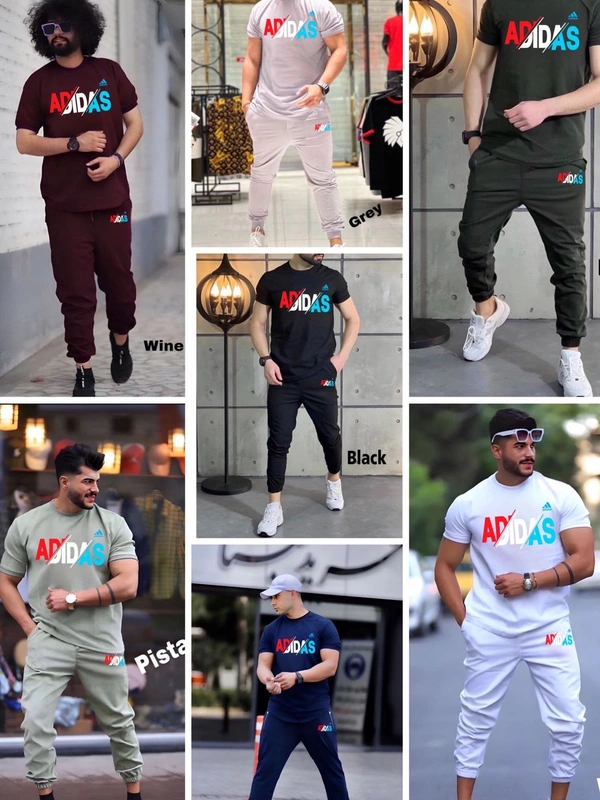 ADIDAS PREMIUM Quality Half Sleeves Tracksuit Hit Article - White, M