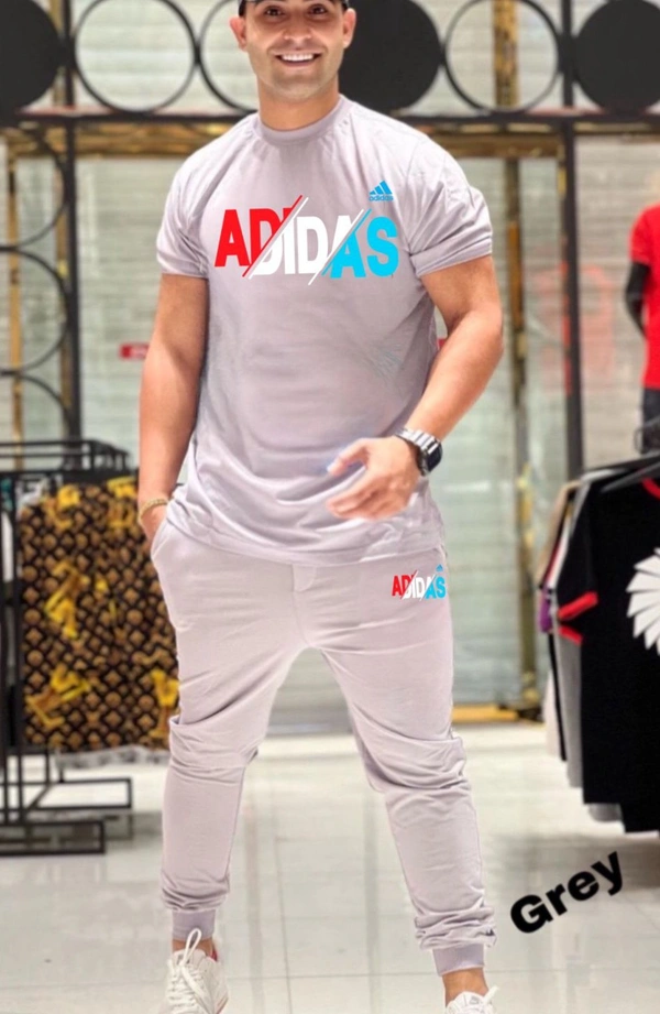 ADIDAS PREMIUM Quality Half Sleeves Tracksuit Hit Article - White, M