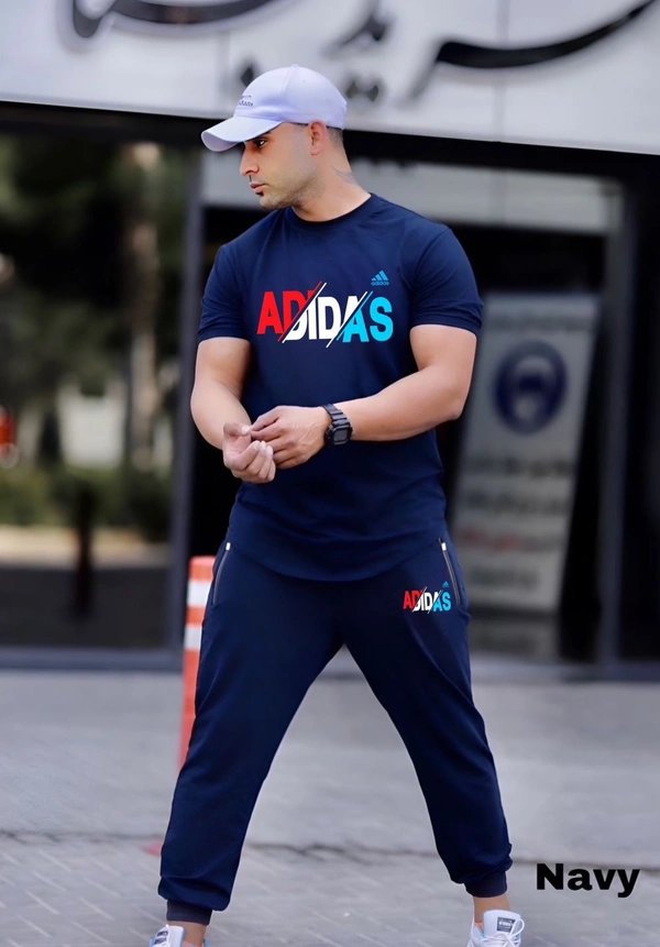 ADIDAS PREMIUM Quality Half Sleeves Tracksuit Hit Article - Ultramarine, XL