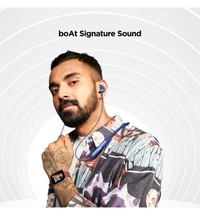 boAt Rockerz 335 Bluetooth Wireless in Ear Earphones with Qualcomm Aptx CVC, Upto 30 Hours Playback, ASAP Charge, Signature Sound, Ipx5 and Btv5.0 with Mic (Blue Ocean) - Blue