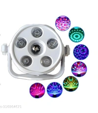 6 LED RGB Multi Color Images Reflection Multi Color Mixing Light for Disco / Party / DJ Club / Diwali / Birthday /Home Room Kids Xmas Party Bedroom Bar Club Show with USB Cable