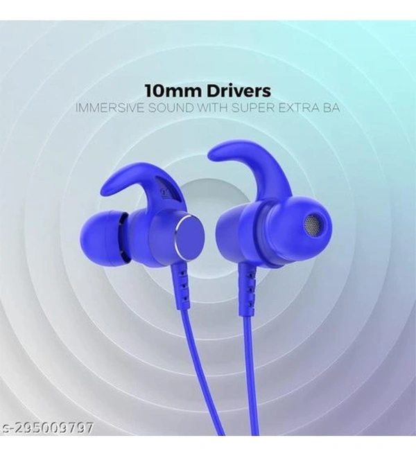 Bluetooth headset neckband Wireless in Ear Earphones with Mic with Fast Charge, Call Function and Magnetic Earpiece (Blue) - Blue