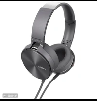 Sony Extra Bass On-Ear Wired Headphones with Mic (Multicolour) - Red