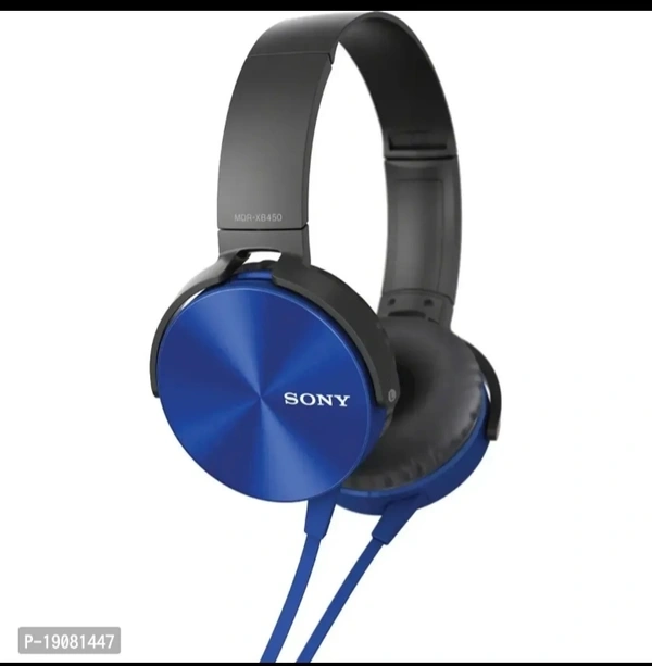 Sony Extra Bass On-Ear Wired Headphones with Mic (Multicolour) - Red