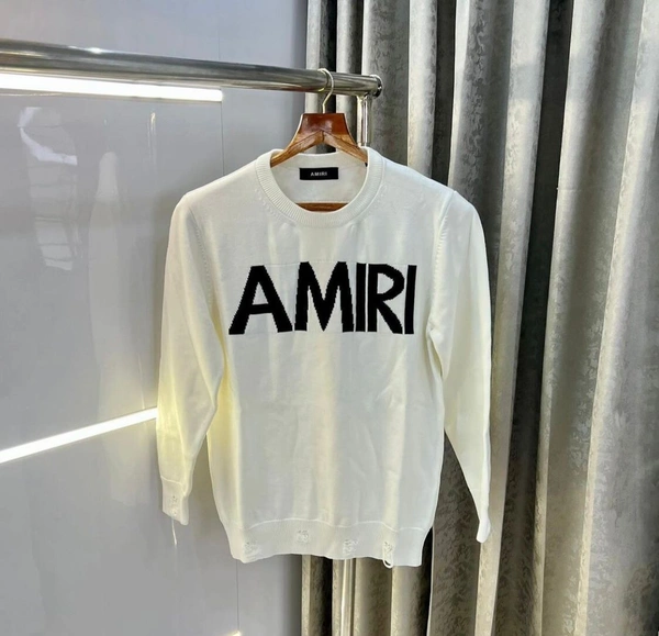 Amiri AmiRi Branded SweatShirt 280-300 GSM with Fleece - White, L