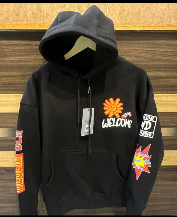 H & M H&M Branded Hoodie 280-300 GSM with Fleece - Black, 4XL