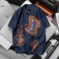 LoUis VuiTToN LoUiS VuiTToN Branded Tees 200 GSM Pure Cotton Heavy Quality - White, S