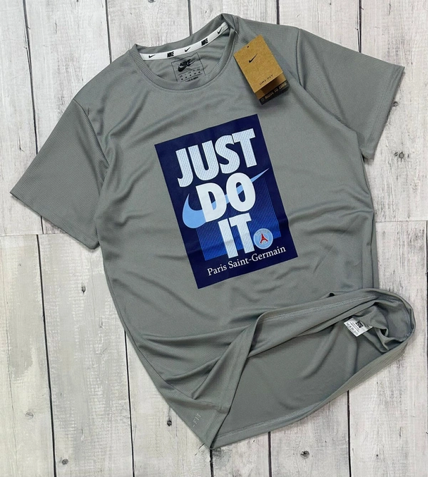 NikE Branded Tees 200 GSM Pure Cotton Heavy Quality - Dove Gray, M