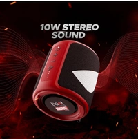 boAt Newly Launched Stone 352 Bluetooth Speaker with 10W RMS Stereo Sound, TWS Feature, Up to 12H Total Playtime, Multi-Compatibility Modes and Type-C Charging - Red
