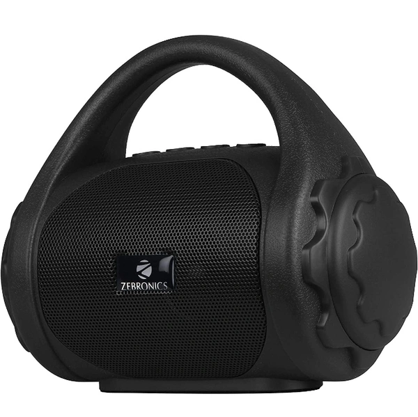 Zebronics ZEB-COUNTY 3W Wireless Bluetooth Portable Speaker With Supporting Carry Handle, USB, SD Card, AUX, FM & Call Function - Black