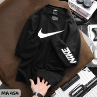 NikE NIKE Premium Sweatshirt Collections For Winter - Black, L