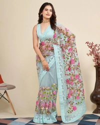 Newly Launched V Camaamika 8 Sarees - Bright Turquoise