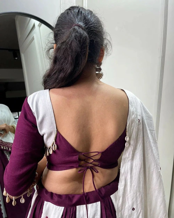 RK COLLECTIONS Cotton LEHENGA COLLECTIONS - Pigment Indigo