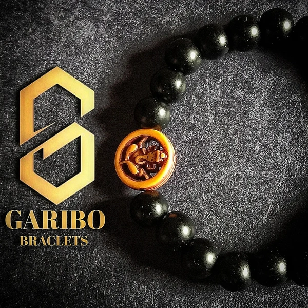 Shree Ganesh Matte Black Bracelet || Unisex Bracelet 