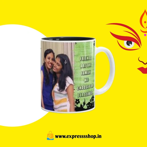 Express Shop Personalised Photo White Coffee Mug with Photo Keychain for Dad Papa Boss 325 ML*