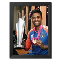 Express Shop Suryakumar Yadav T20 Worldcup India Cricket Team Poster Framed Painting - A4