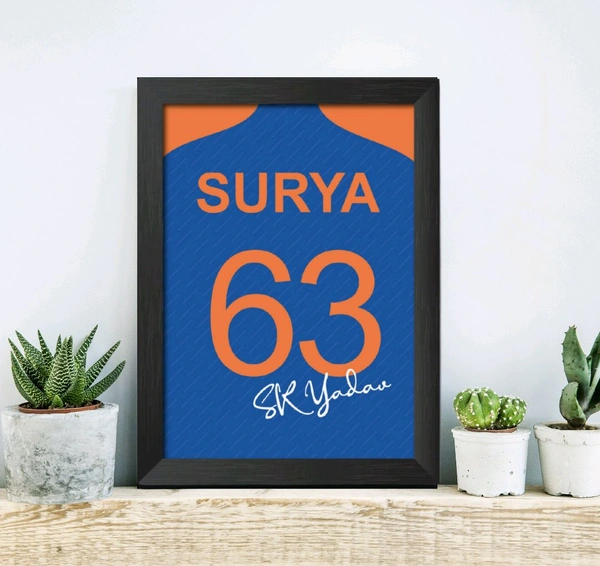 Suryakumar Yadav T20 Worldcup Jersey Poster Framed Painting