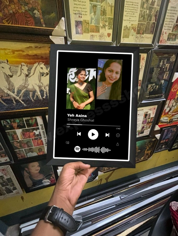 A4 Size Customized Photo Frame | Personalized Collage Gift - Black