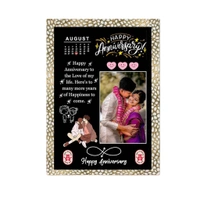 Customized Collage Photo Frame || A4 Inch Size | Glossy Black Frame | Personalized Gift for Birthday, Anniversary & Home Decor