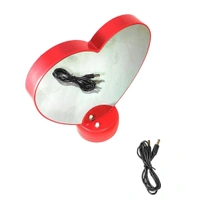 Personalized 3D Heart Photo Frame Lamp with Warm LED Light - Red