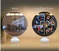 Personalized 3D Photo Frame Lamp with Warm LED Light - White