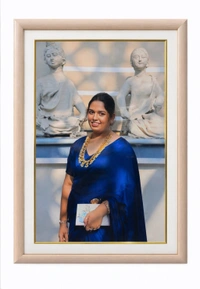 12x18 Size Customised Photo Frame | Premium Black Frame | Personalized Couple Portrait | Wall & Table Display