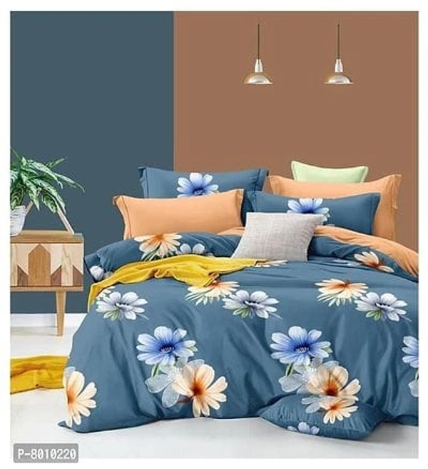 Comfortable Cotton Printed King Size Bedsheet with 2 Pillow Covers
