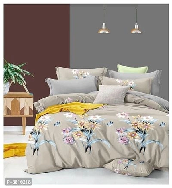 Comfortable Cotton Printed King Size Bedsheet with 2 Pillow Covers