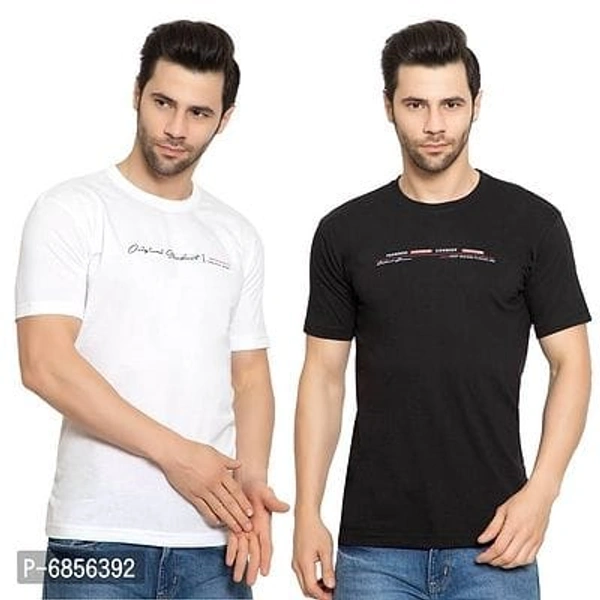 Cotton Blend Regular Fit Printed Half Sleeves Mens T-Shirt Pack Of 18 - XXL