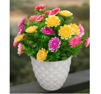 DVMART® Artificial Plants Best Multicolor Flower with Pot