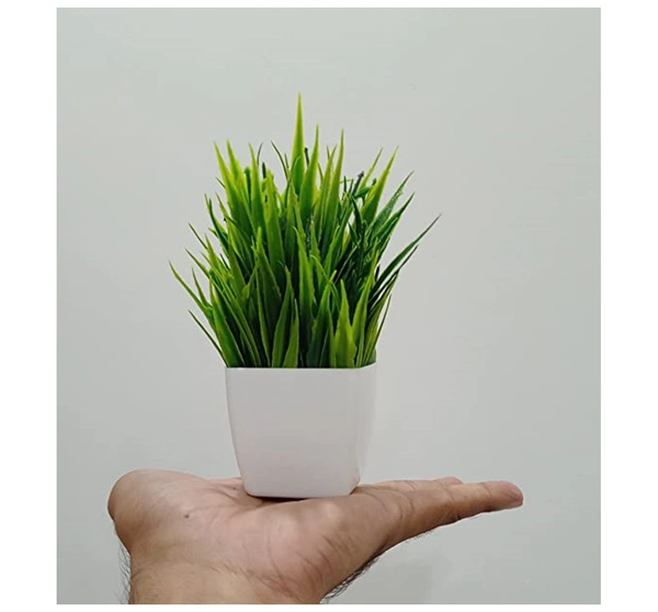 DVMARTÂ® Bamboo Leaves Bunch with Plastic Pot For Home Decoration, Living Room, Bedside Table, Arrangements, Wedding, Outdoor, Indoor, Office DÃ©cor & Gift (12 Inch/30 Cm) Color - Green