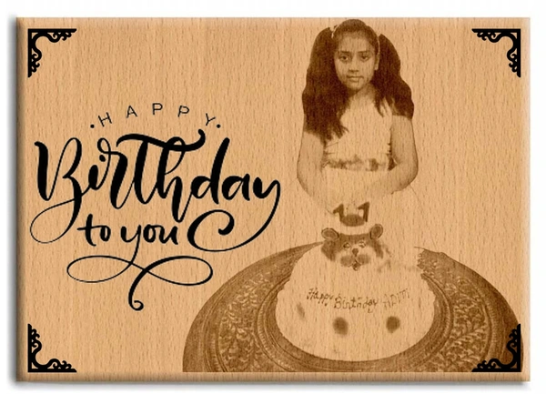 DVMARTÂ® Birthday Personalised Wooden Photo Plaque Gift For Your Loved Ones | (6"x8") Best Gift For Birhtday