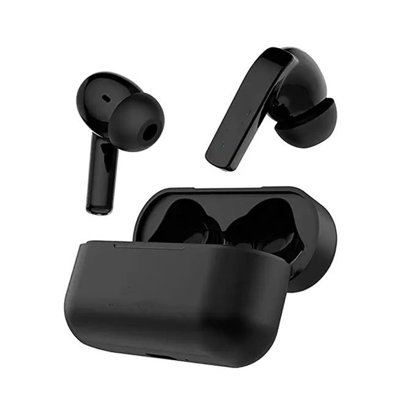 DVMART® Earbuds with Data Cable Support And Wireless With Sound Cancelation Bluetooth Handfree device (Black True Wireless)