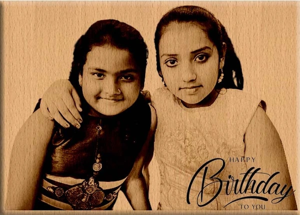 DVMART® Gift for friends Personalised| Wooden engraved Gift For Your Best Friend - 6x4 Inch