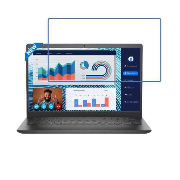 DVTECH® 9H Protective Ultra Clear Unbreakable Leptop Screen Protector for Dell Vostro 3420 Laptop, Intel i3 (14) (Not a Tempered glass)