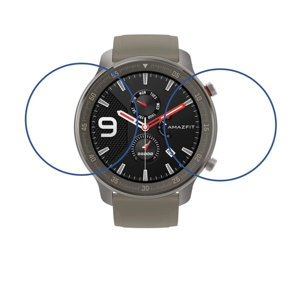 Amazfit DVTECH® Amazfit GTR Titanium Body (47mm) Screen Protector (Pack of 02) - TPU Flexible