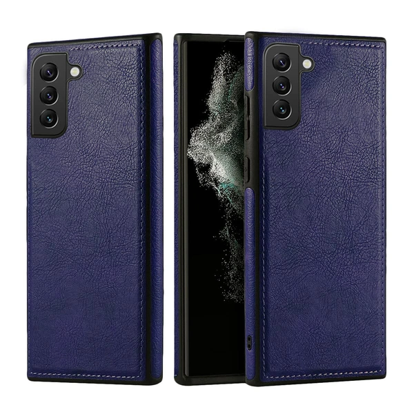 DVTECHÂ® Samsung Galaxy S22  Premium Leather Back Case Cover (Classic finish Stiched with Excellent Grip)