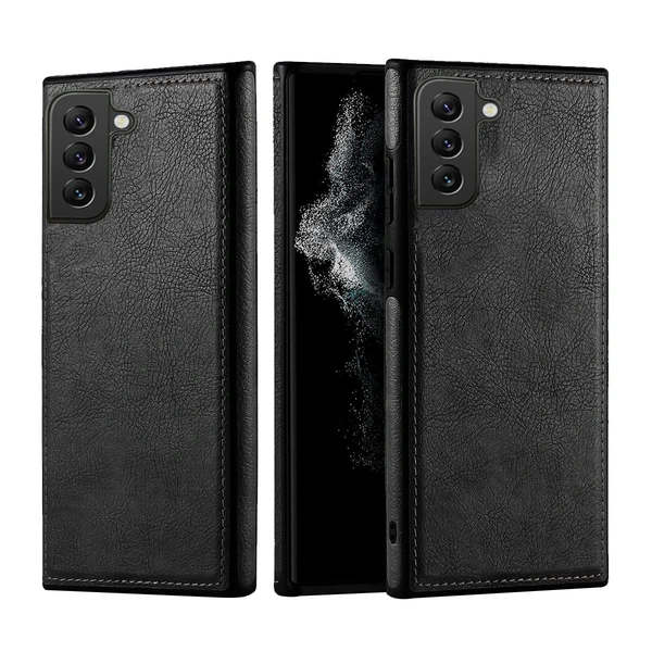 DVTECHÂ® Samsung Galaxy S22  Premium Leather Back Case Cover (Classic finish Stiched with Excellent Grip)