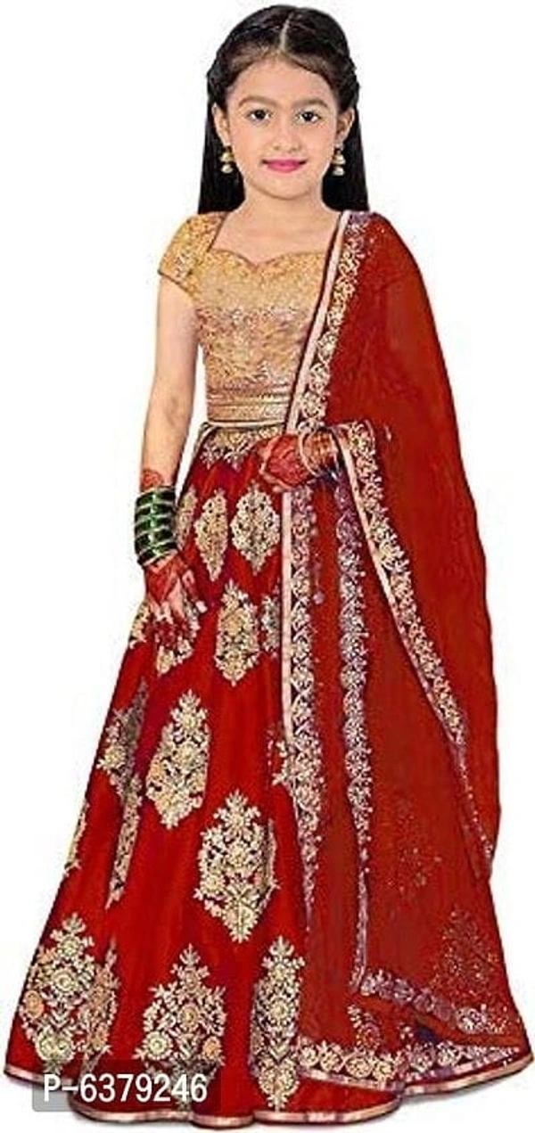 Embroidered Lehenga Choli and Dupatta set For Ethnic, Wedding, Party Wear for kids,Baby and Girls