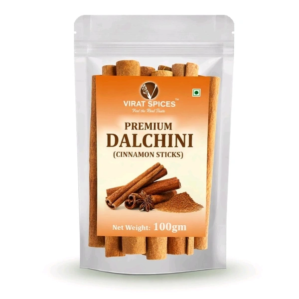 Cinnamon (Dalchini) 100gm – Premium Whole Dalchini Sticks for Cooking, Tea, Garam Masala & Ayurvedic Use