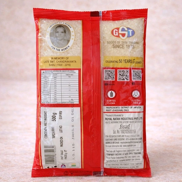 Premium Sabudana 1KG – Tapioca Sago | Nylon Sabudana for Vrat | Gluten Free | Fast Cooking | Perfect for Khichdi, Kheer & Sabudana Vada - 1kg