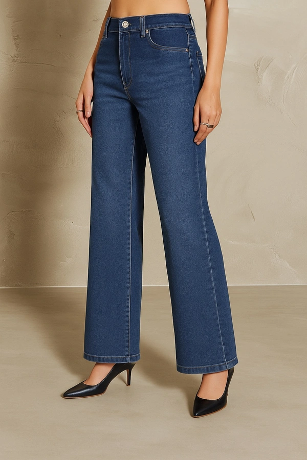Tayla Blue Wide-Leg Denim Jeans - Tint blue, 28