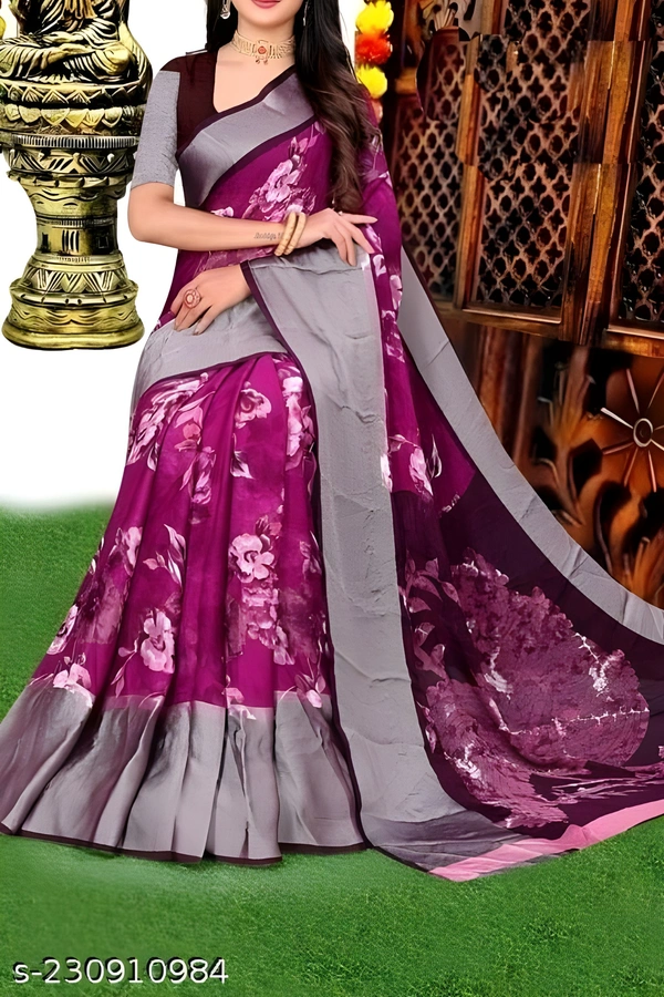 Name:Myra Graceful Sarees Saree Fabric: Chiffon - Hot Pink