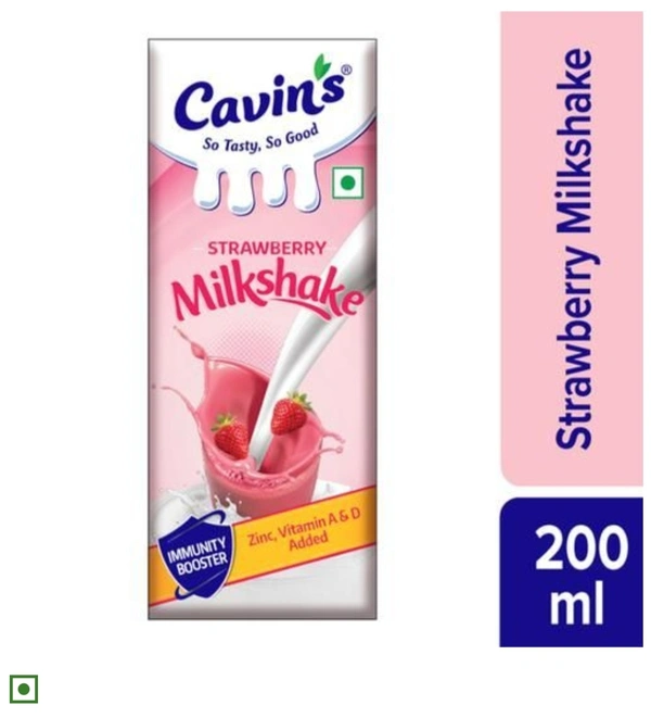 CAVINS Milk Shake 200ml MRP 37(Strawberry) (30PC BOX)