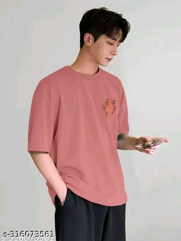 Over Sized T Shirt - Hit Pink, M