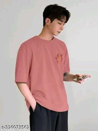 Over Sized T Shirt - Hit Pink, Xl