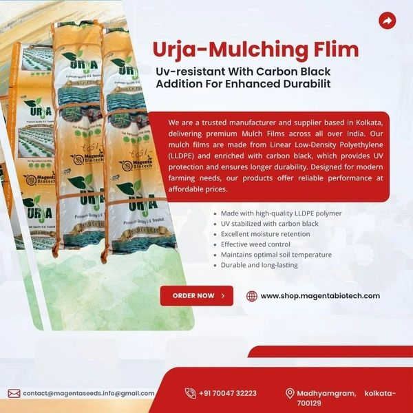 Magenta Biotech Urja Mulching Film 22 Micron 4 feet 400 Meter Roll by Magenta Biotech